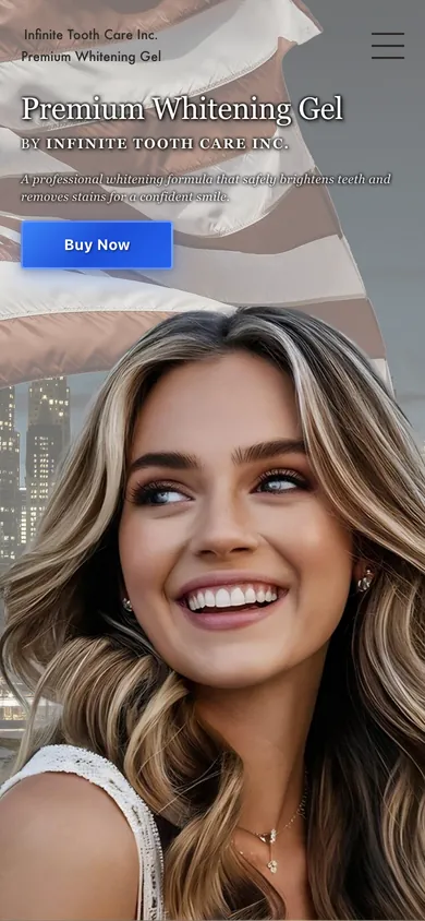 スマートフォン表示：Infinite Tooth Care のトップページの最初の画面